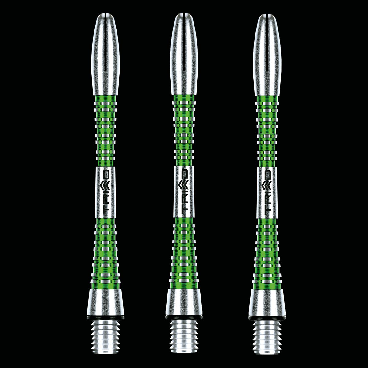 WINMAU Triad Green Aluminum Dart Shafts - Professional Darts Accessories for Home, Bar & Tournament Play