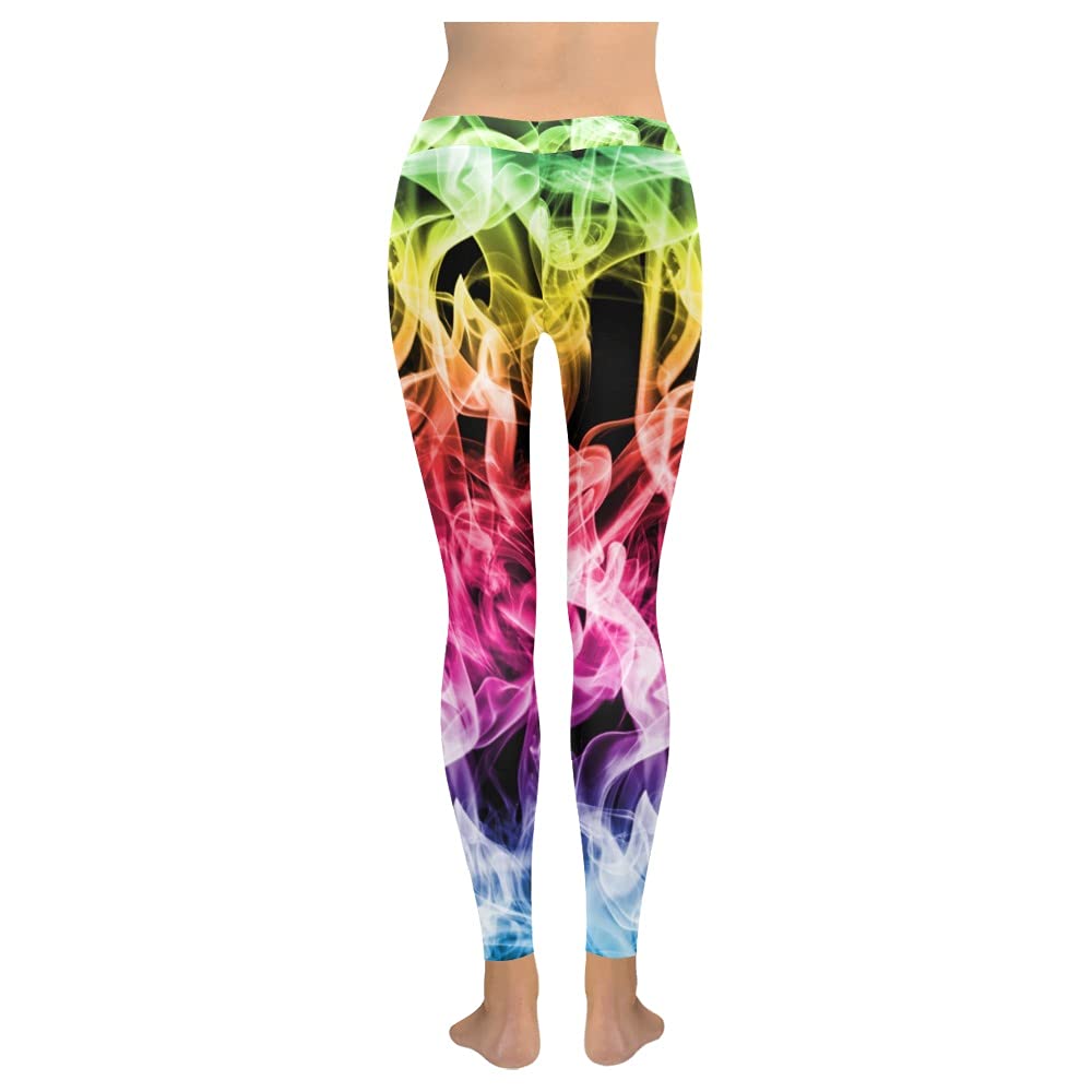 Artsadd Women's High Waisted Cow Print Yoga Pants - 7/8 Length Compression Leggings for Running, Workout & Tummy Control | Soft Stretchy Capris for Gym, Lounge & Everyday Wear