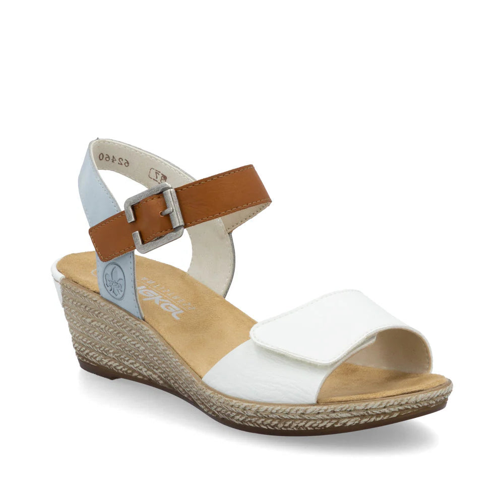 Rieker 62460 White Multi Women's Comfortable Slip-On Shoes - Perfect for Casual Wear, Office & Walking