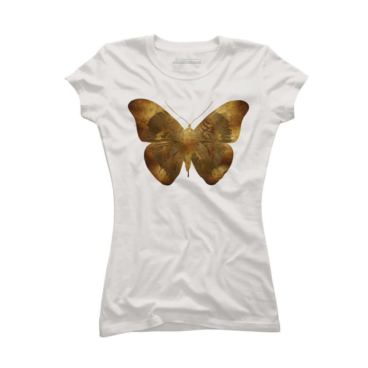 Design By Humans Junior's Iron Butterfly Graphic Tee by Adamzworld - Soft Cotton T-Shirt for Teens - Perfect for Casual Wear, Concerts & Gifts