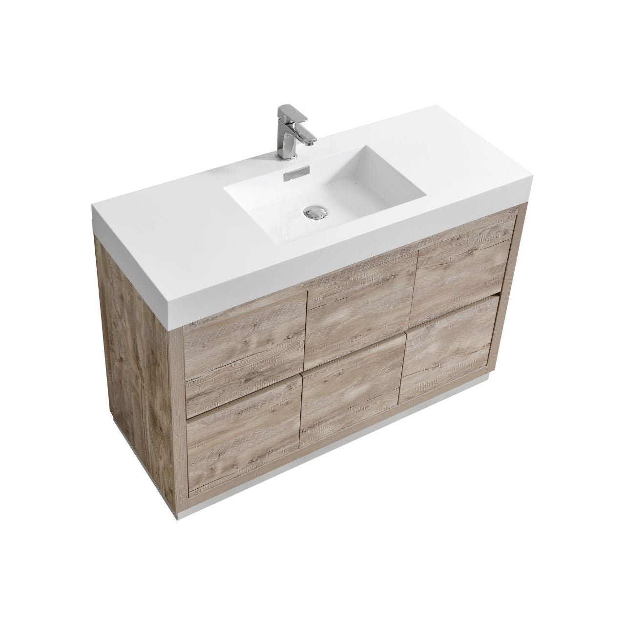 KubeBath Bliss 48 Inch Freestanding Modern Bathroom Vanity with Sink - Stylish Storage Solution for Small Bathrooms, Powder Rooms & Master Suites