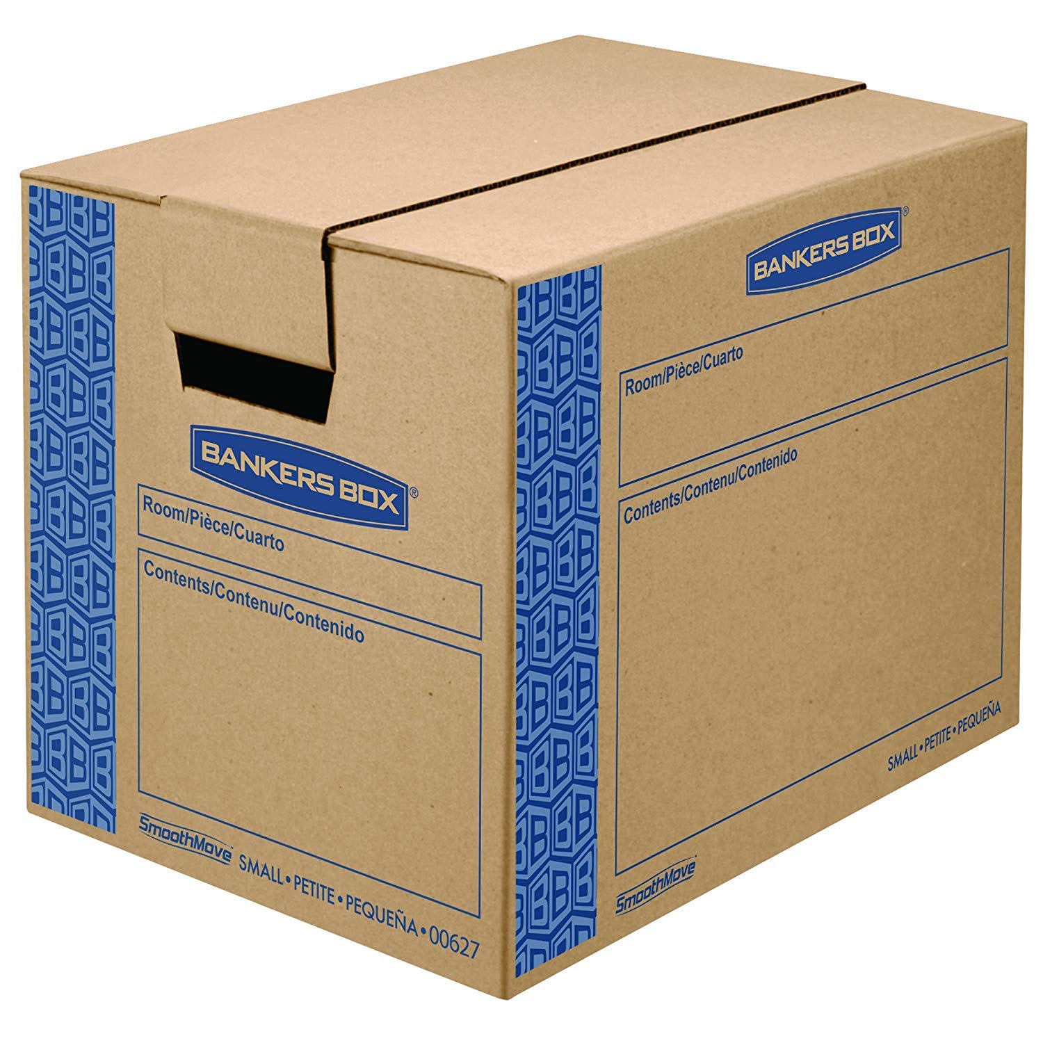 SmoothMove Prime Moving Boxes - Tape-Free, FastFold Easy Assembly, Reusable Small Moving Boxes with Handles, 16x12x12 Inches, 10 Pack (0062701) - Perfect for Home Moving, Office Relocation & Storage Organization