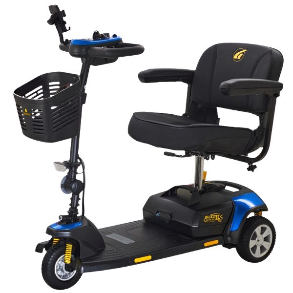 Golden Technologies Buzzaround XLS HD 3-Wheel Travel Mobility Scooter - Lightweight Folding Electric Scooter for Adults & Seniors - Perfect for Shopping, Travel & Outdoor Activities (Model GB121B SHZ)