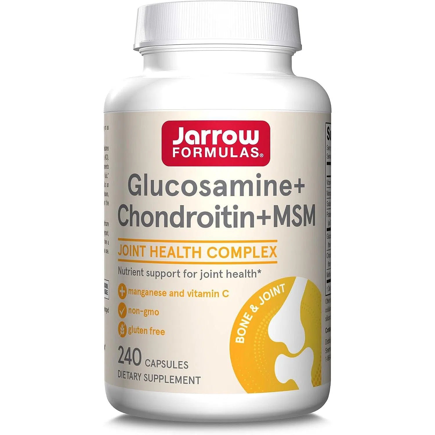 Jarrow Formulas Glucosamine Chondroitin MSM Supplement - Joint Support for Mobility & Flexibility - Ideal for Athletes, Seniors & Active Lifestyles