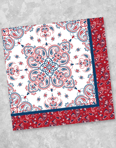 Bandana Beverage Napkins - 44 Count Cotton Cocktail Napkins for Drinks, Parties & Home Decor | Perfect for Weddings, BBQs, and Summer Entertaining