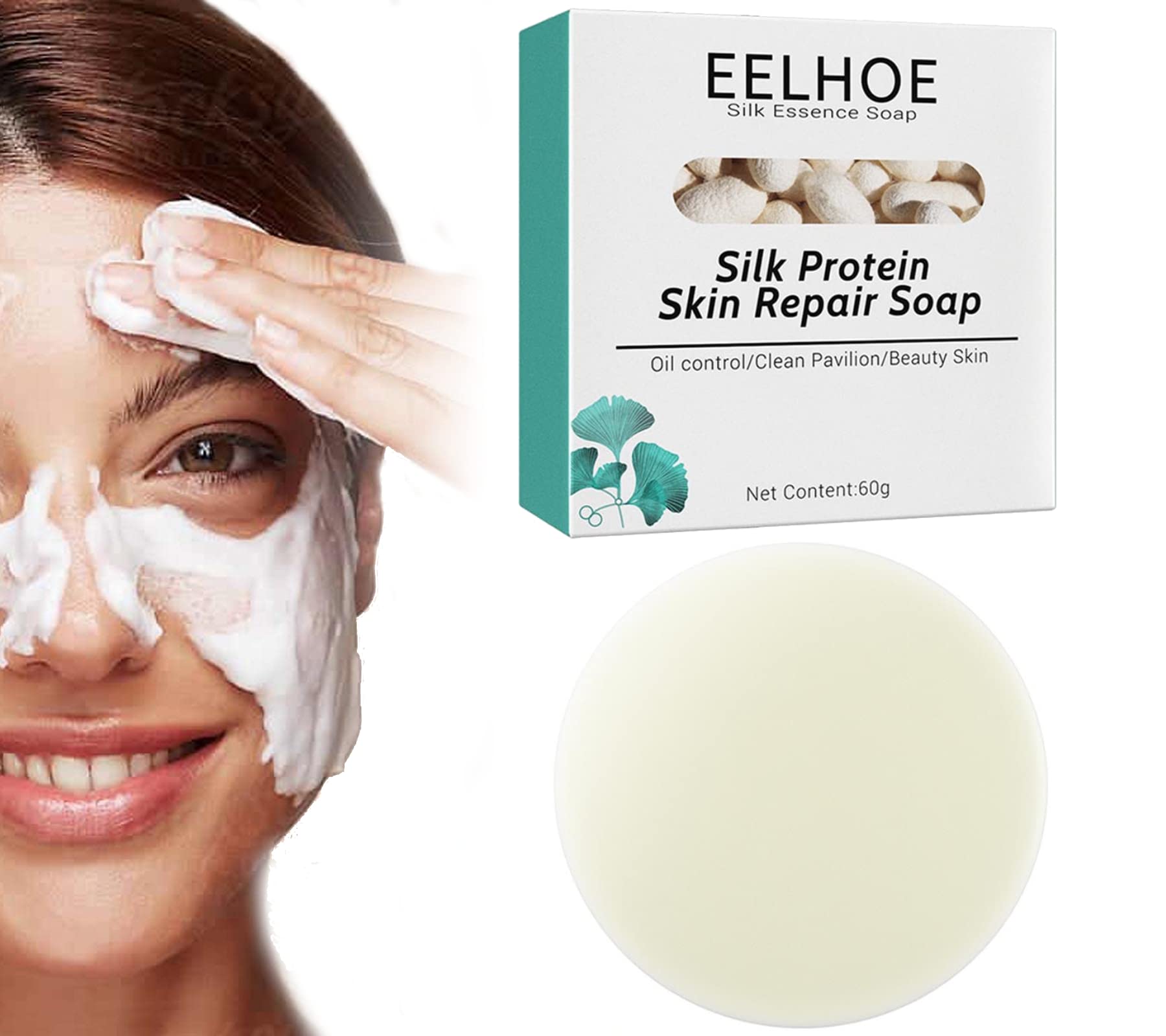 Skinferm Collagen Milk Whitening Soap with Silk Protein - Skin Repair & Brightening Bar for Face & Body - Exfoliates, Evens Skin Tone, Softens Complexion - Perfect for Dull, Uneven Skin Care Routine (1pc)