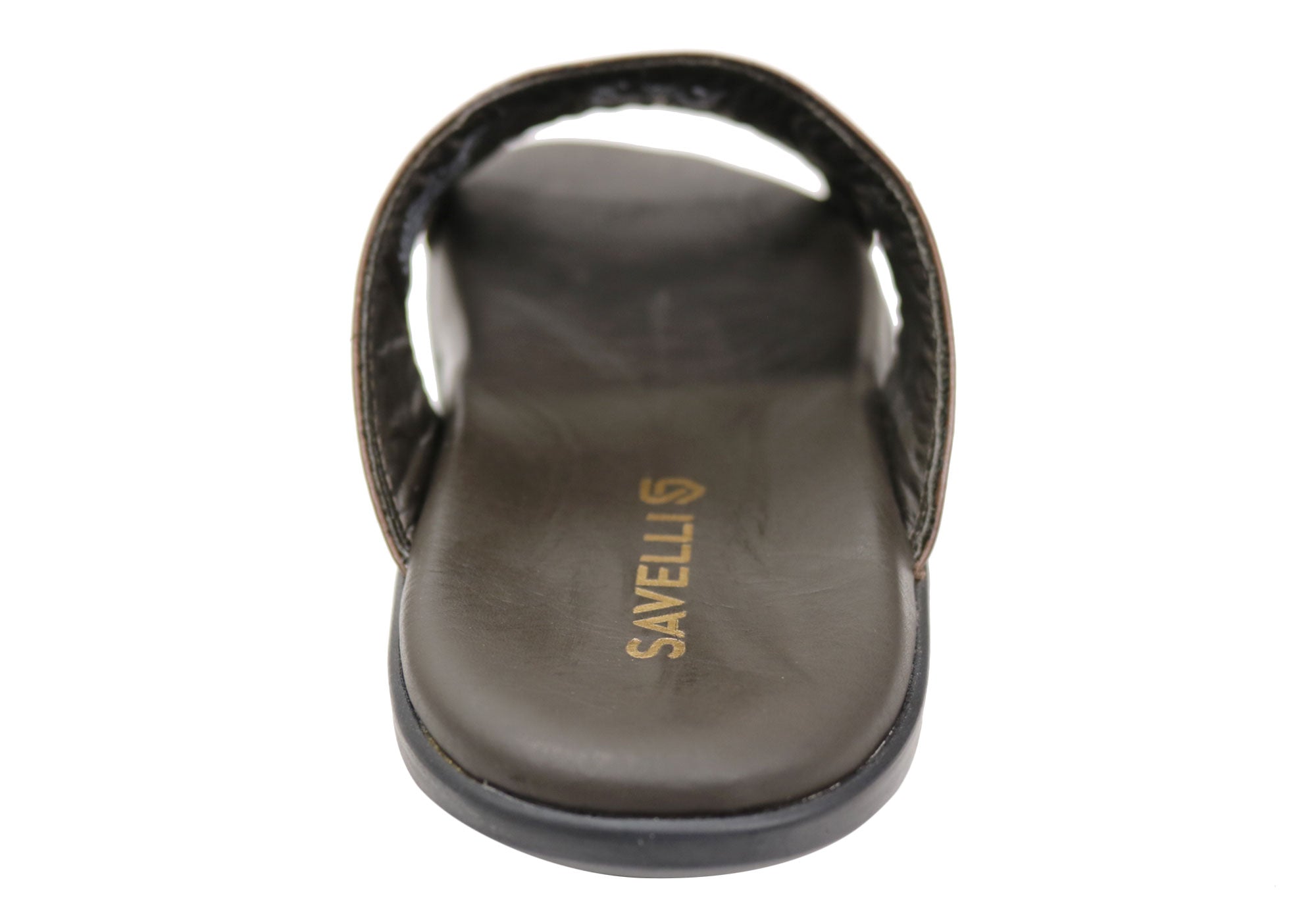 Savelli Banks Men's Comfortable Leather Slides Sandals - Handmade in Brazil - Perfect for Beach, Pool & Summer Casual Wear