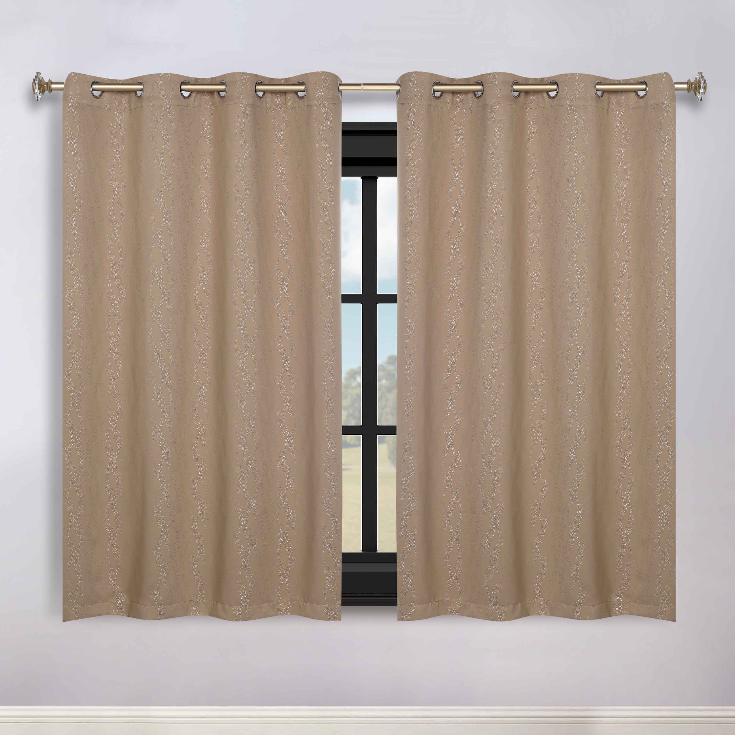 Zuri Textured Washable Blackout Curtains for Bedroom - Thermal Insulated Room Darkening Window Drapes (Set of 2 Panels) - Perfect for Nursery, Home Theater & Light Sleepers