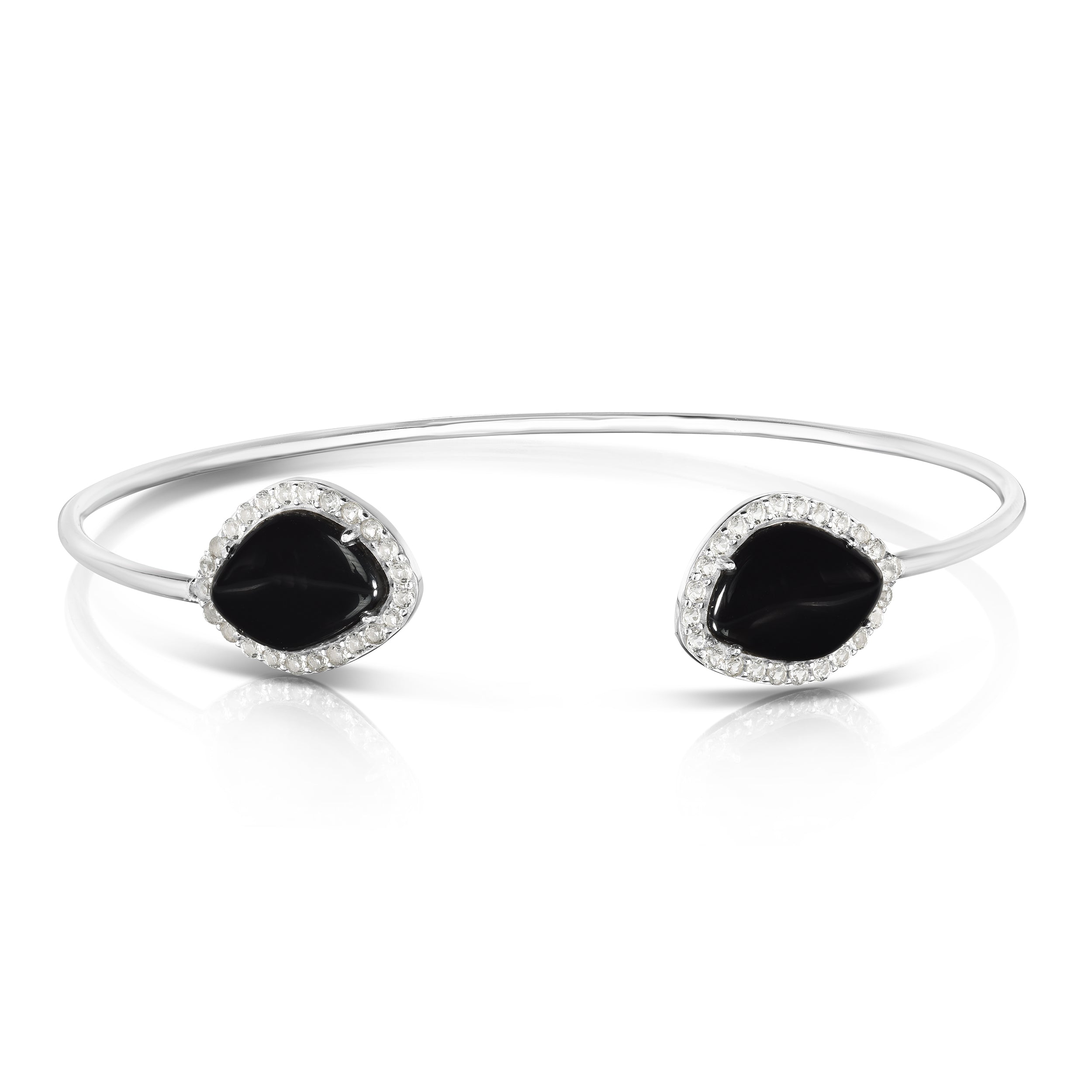Stylish Black Onyx Cuff Bracelet for Women - Handmade Adjustable Bangle for Everyday Wear, Gifts & Special Occasions | Perfect for Office, Parties & Boho Fashion