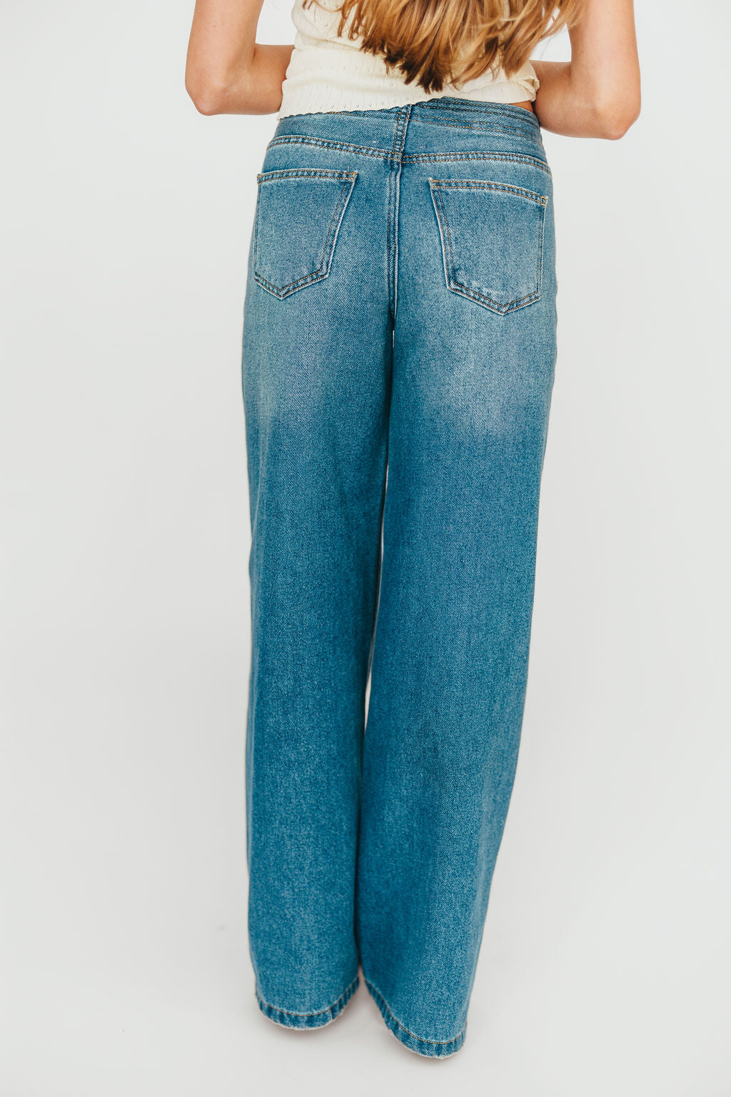 Stylish Baltic Jade Drawstring Wide Leg Jeans for Women - Perfect for Casual Outings, Boho Fashion & Everyday Comfort