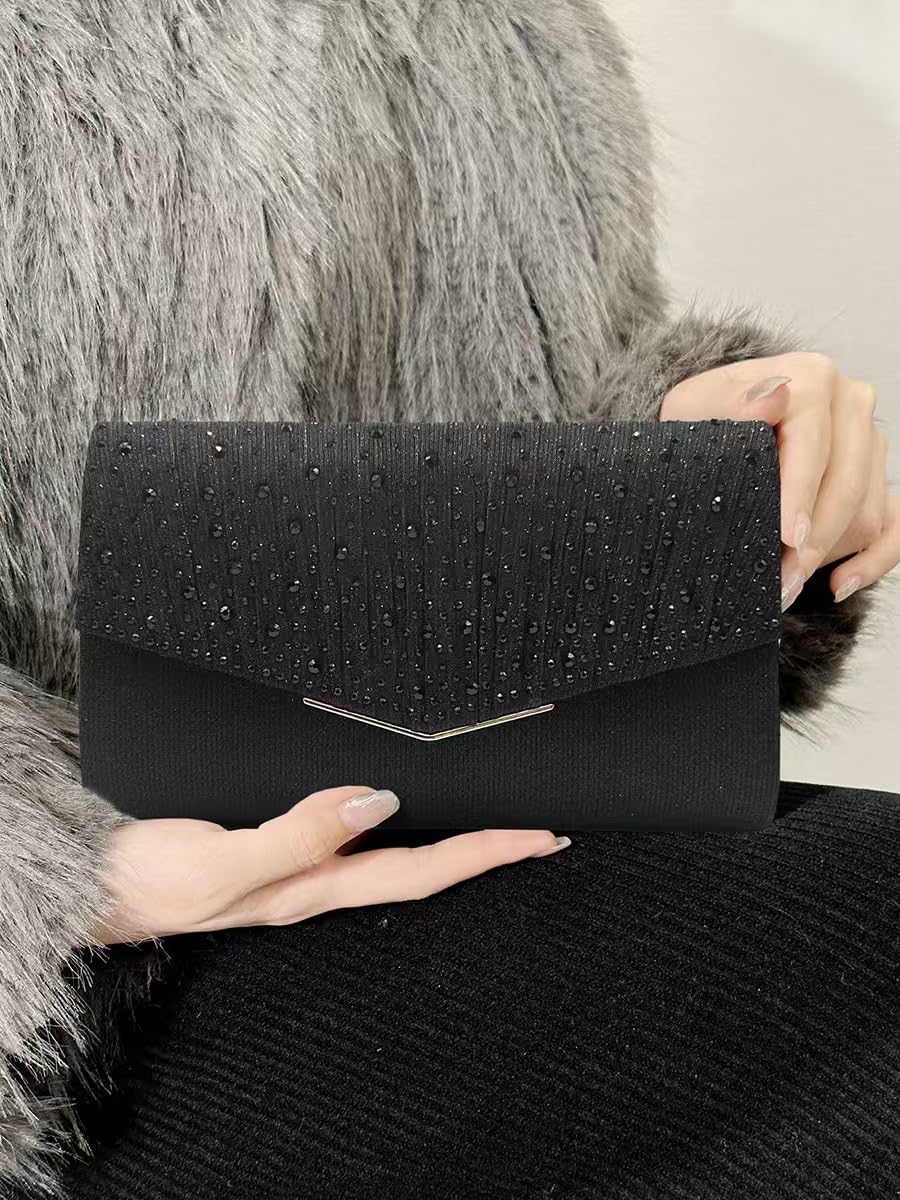 Sparkling Rhinestone Clutch Purse for Women - Elegant Evening Bag for Wedding, Prom, Party | Perfect Christmas Gift & Special Occasion Accessory | Great for Date Night, Gala Events & Formal Dinners