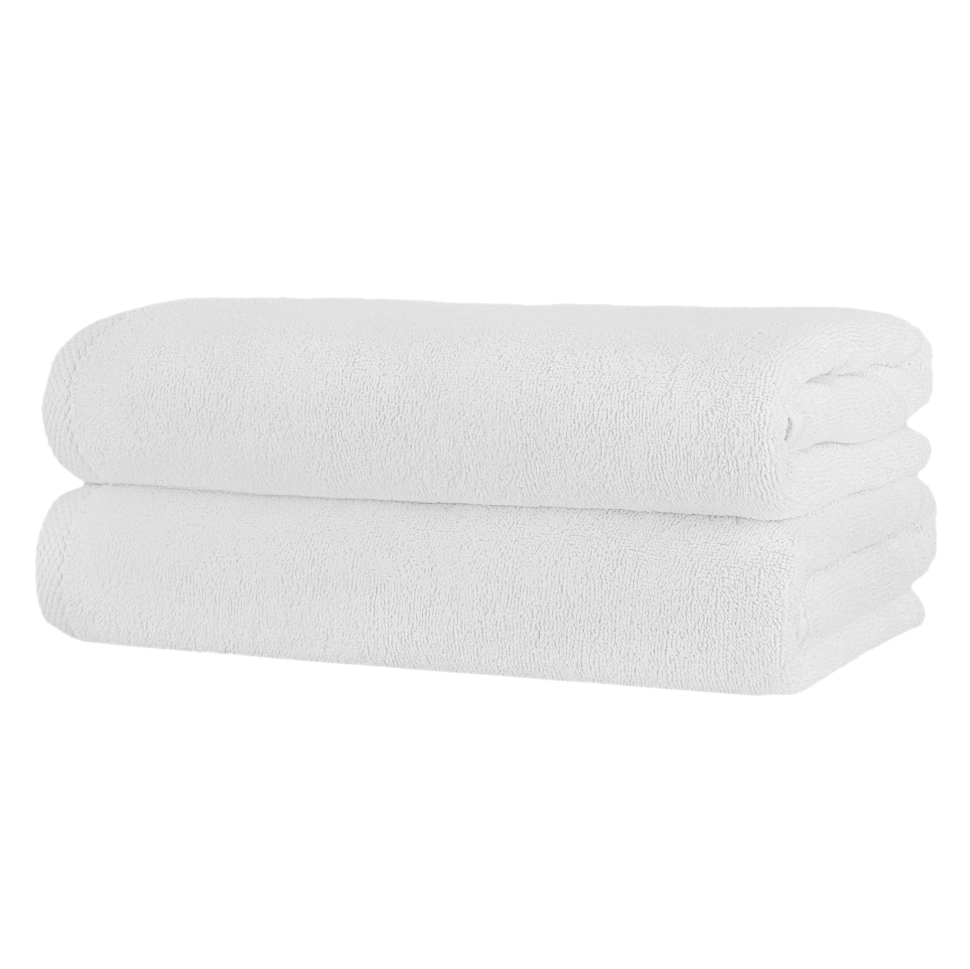 Premium 100% Cotton Hotel Bath Towel Set - 2 Pack (28x54 Inches) | Ultra Absorbent, Soft & Quick-Drying | Machine Washable White Towels for Spa, Bathroom & Luxury Hotels