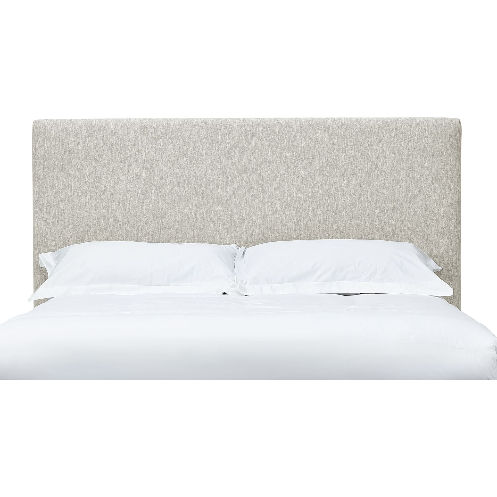 Olivia Ivory Upholstered Headboard - Queen Size Bed Frame Headboard with Nailhead Trim - Perfect for Master Bedroom, Guest Room & Home Decor