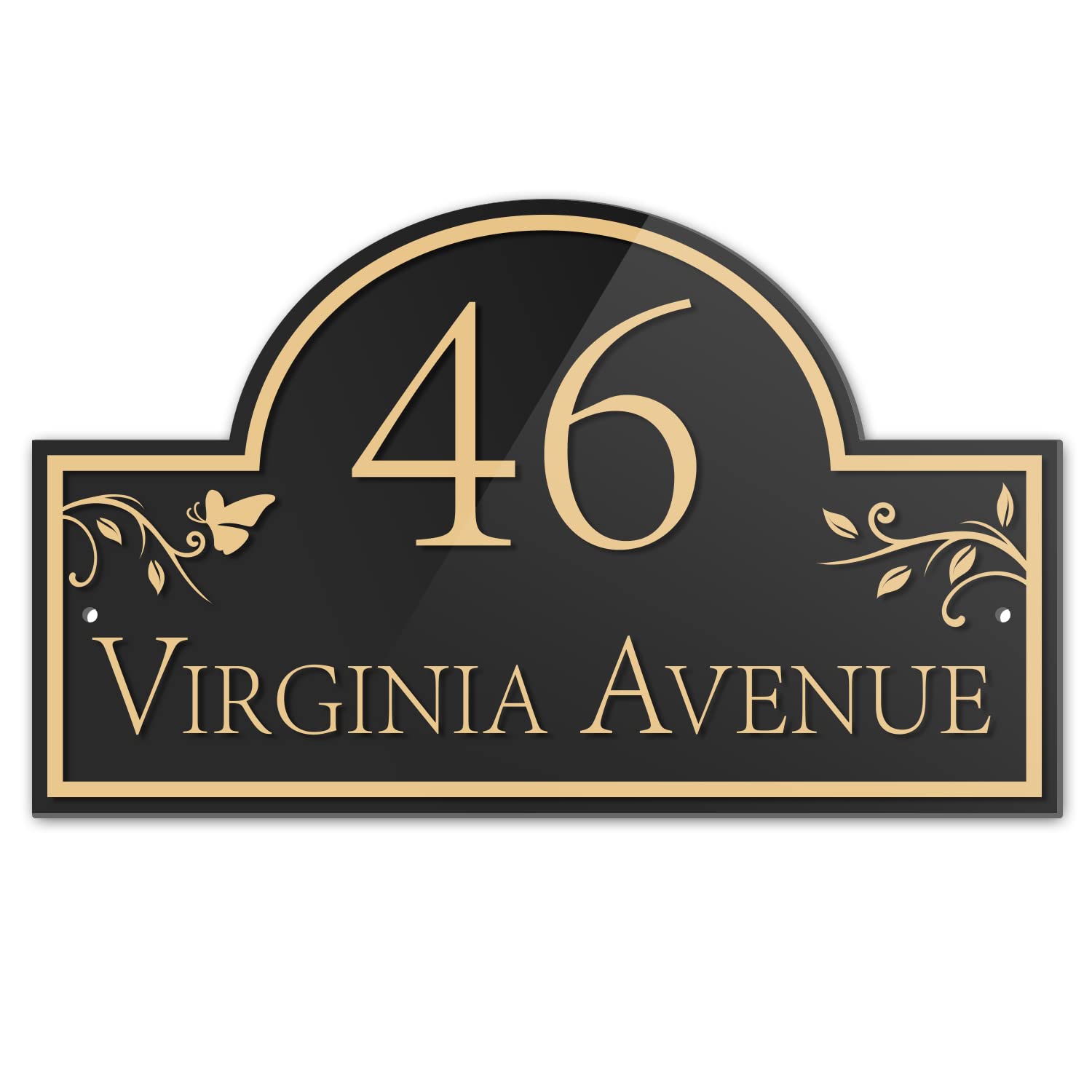 Custom House Number Sign - Personalized Address Plaque (13