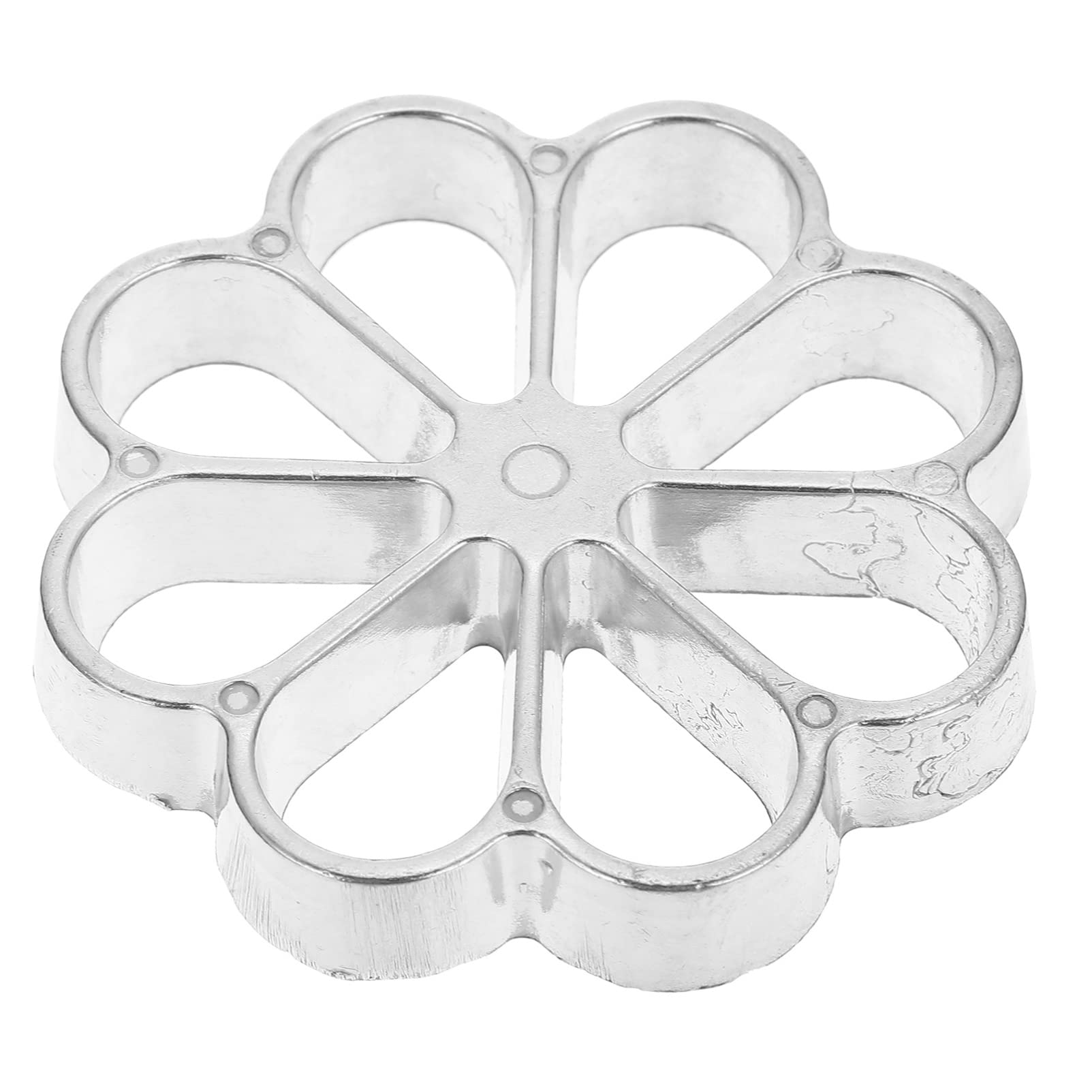 DOITOOL Aluminum Rosette Maker - Flower Shaped Waffle Mold for Swedish Rosettes, Bunuelos & Achappam | Professional Baking & Cooking Tool for Home Kitchens (Silver) | Perfect for Holiday Treats, Party Desserts & Traditional Snacks