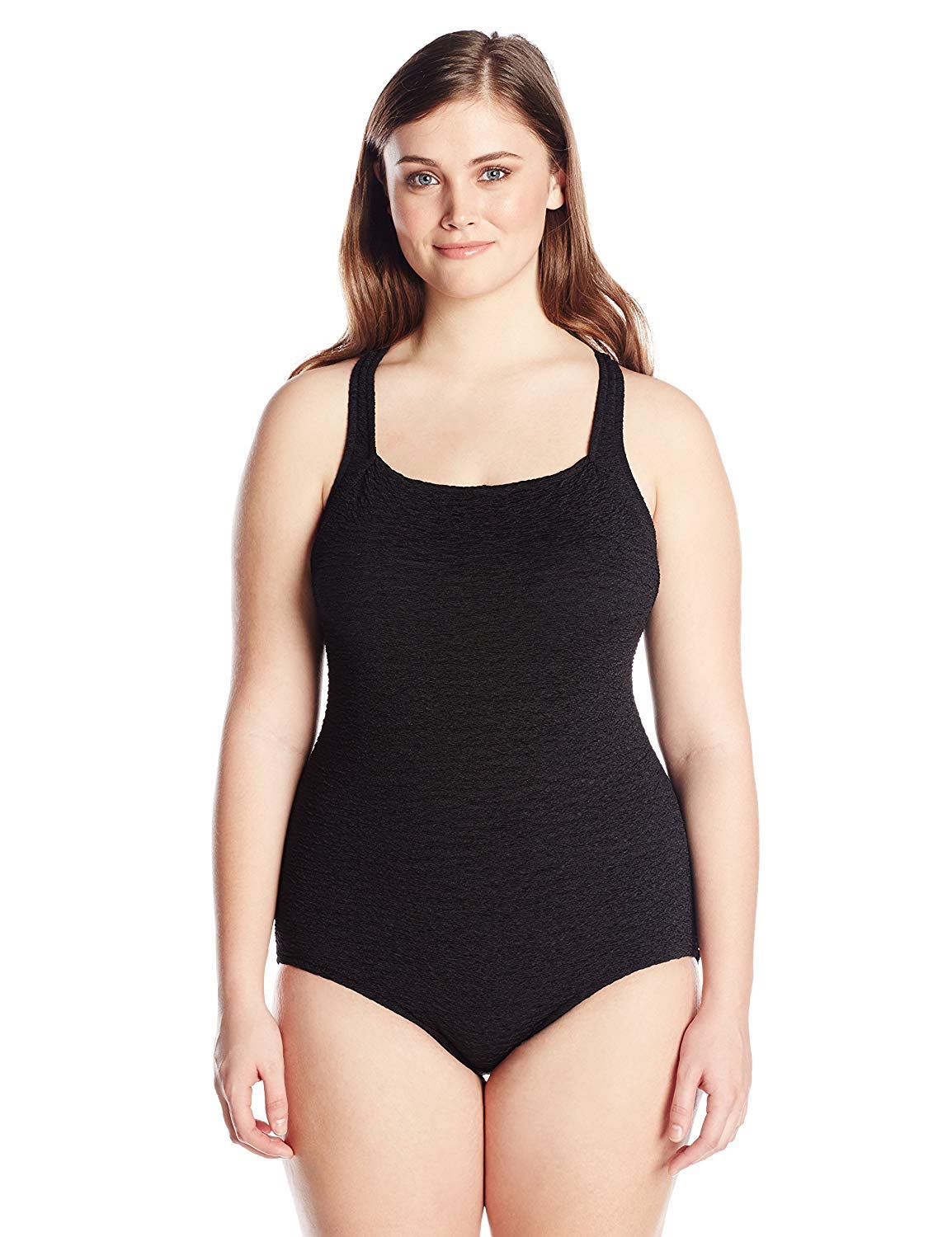 Penbrooke Women's Krinkle Active Back Mio One Piece Swimsuit - High Waisted Tummy Control Bathing Suit for Swimming, Beach & Vacation