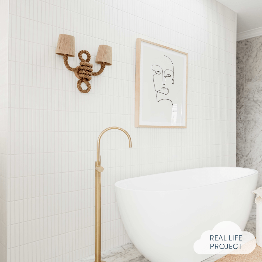 Brunswick Kit Kat Matte White Ceramic Tile - Perfect for Kitchen Backsplash, Bathroom Walls & Flooring