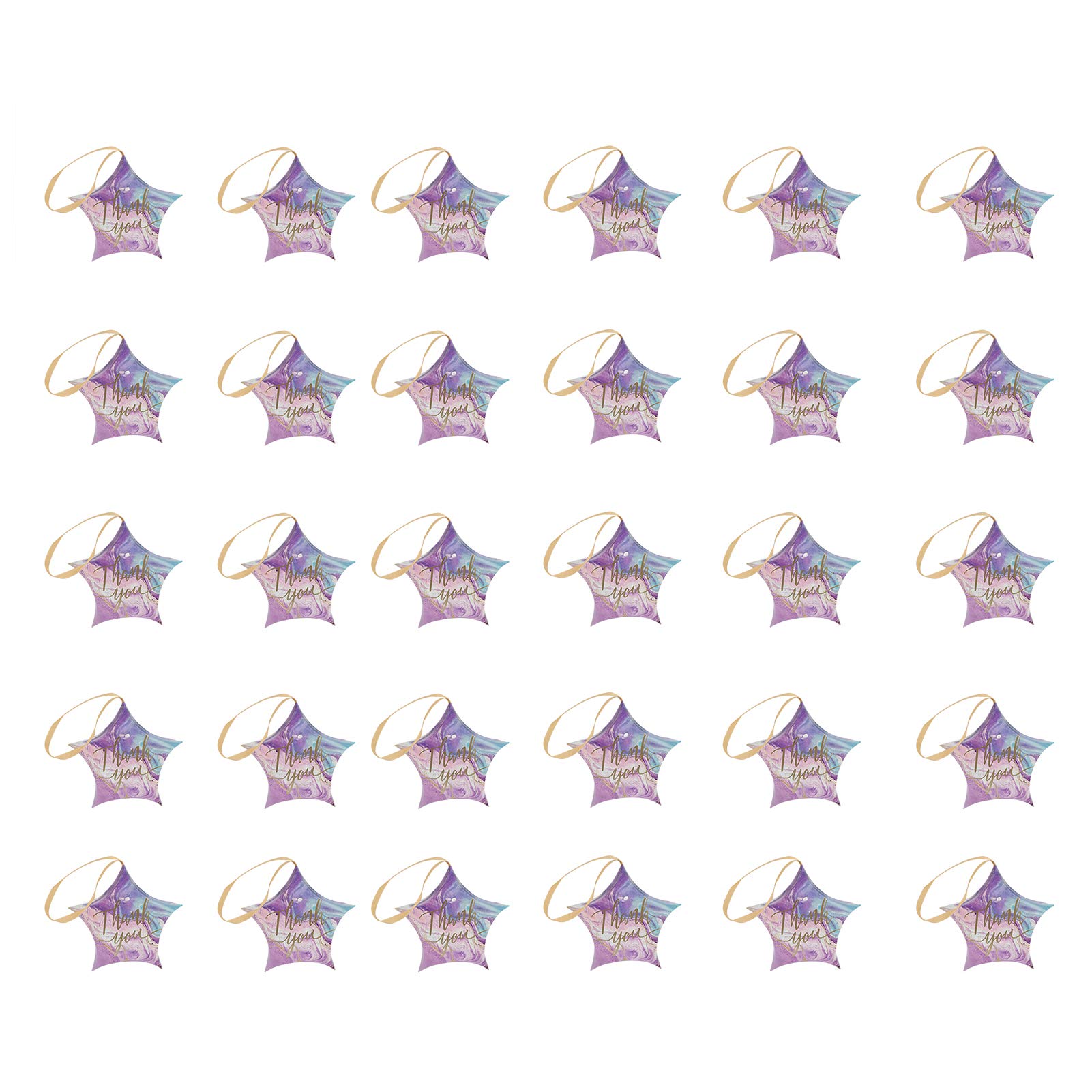 CHICIRIS 30-Piece Star Shape Candy Boxes - Elegant Wedding, Baby Shower & Party Favors Gift Boxes | Premium Packing Supplies for Special Occasions | Perfect for Dessert Displays, Sweet Treats & Event Decorations