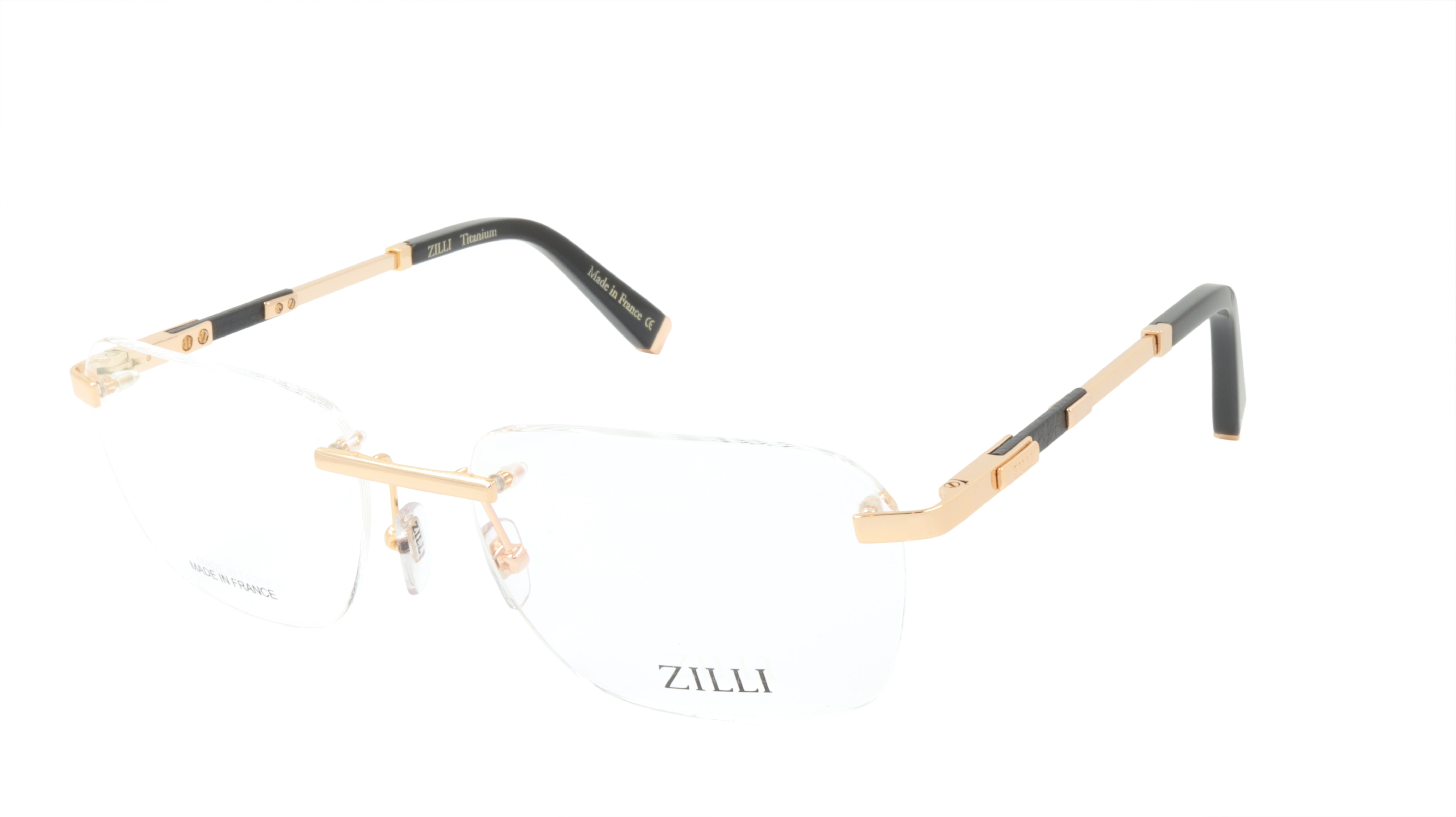 Premium ZILLI Eyeglasses Frame - Titanium & Acetate with Leather Details | Made in France | Model ZI 60029 C02 | Perfect for Business & Luxury Fashion Accessories