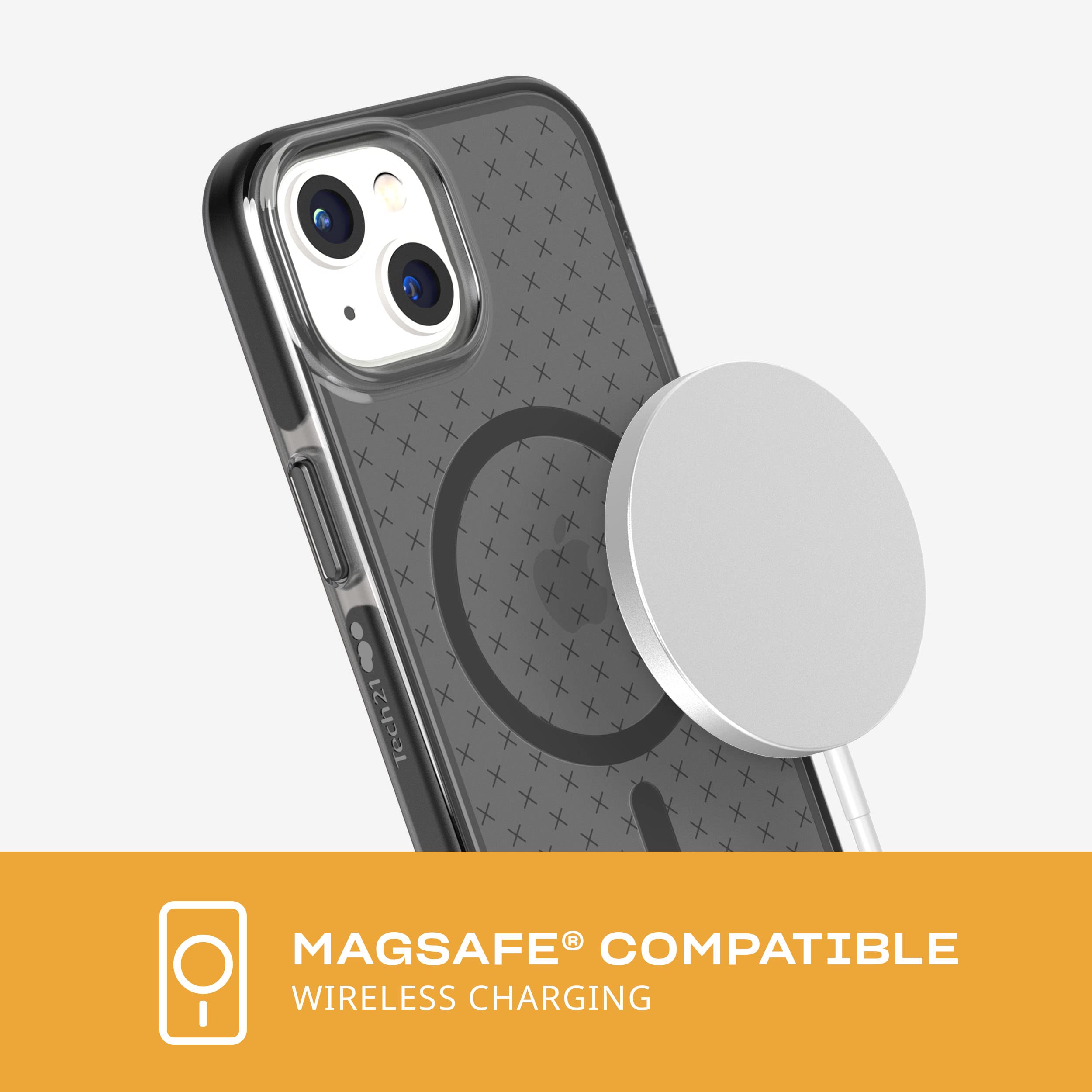 Tech21 Evo Check iPhone 14 Case - MagSafe Compatible, Shockproof & Slim Protective Cover with 16ft Drop Protection | Perfect for Outdoor Activities, Work & Travel