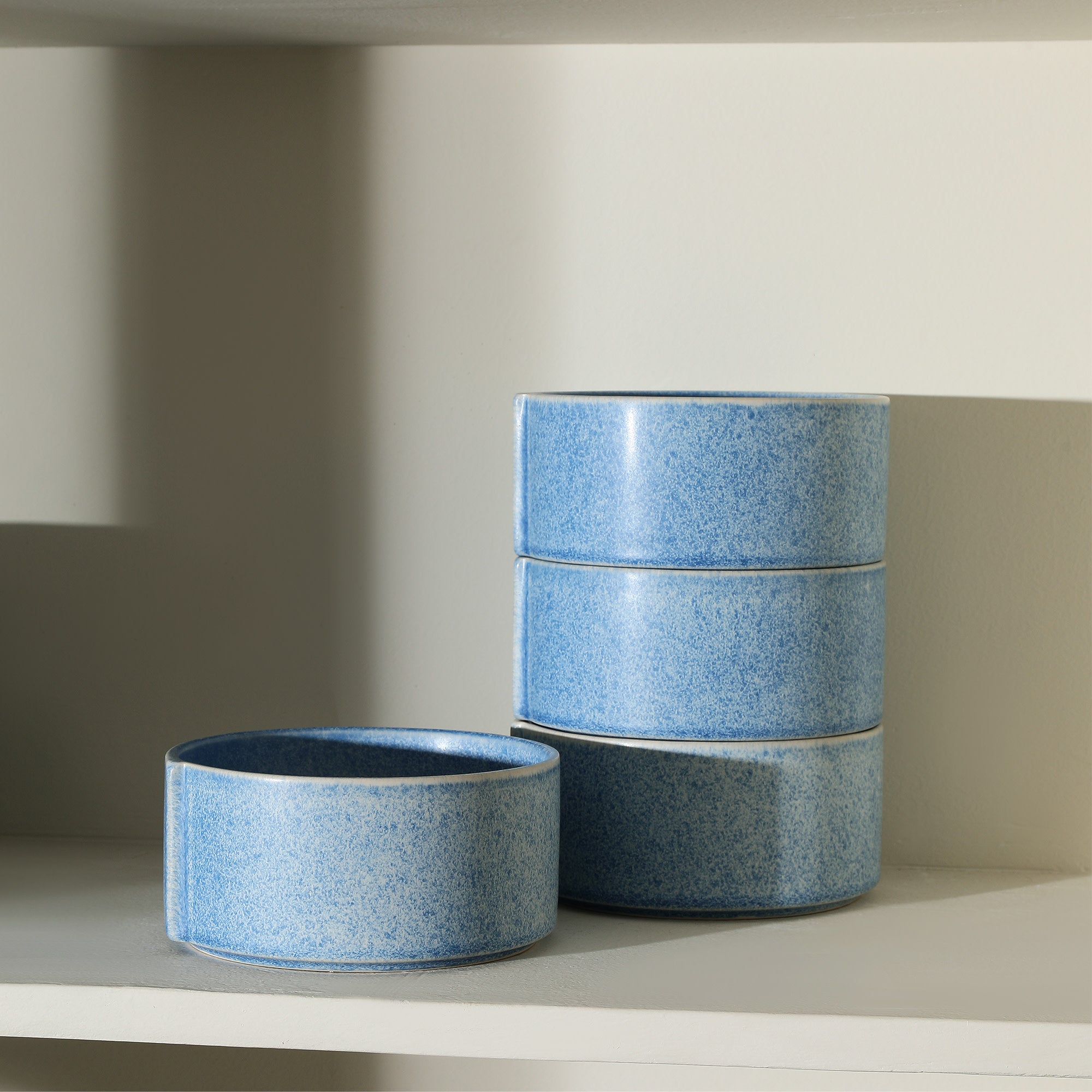 Premium Blue Stoneware Bowl - Handcrafted Ceramic Soup & Rice Bowl - Perfect for Asian Cuisine, Home Dining & Restaurant Use