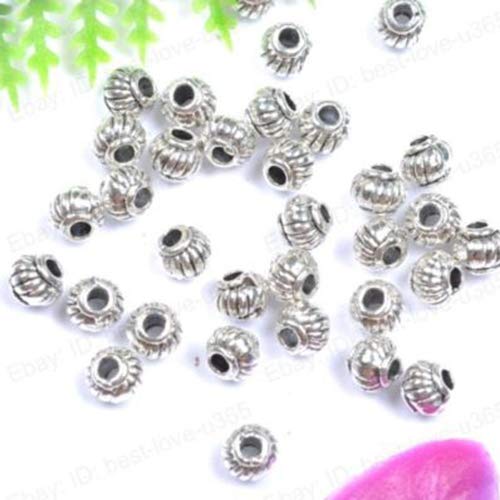 Acamifashion 100Pcs Loose Spacer Beads & Tibetan Silver Charms for Jewelry Making - DIY Craft Seed Beads for Bracelets, Necklaces, and Earrings