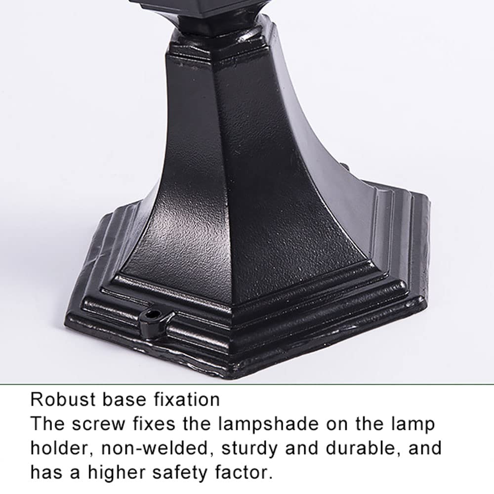 Solar Powered Outdoor Lamp Post Lights - Waterproof Bronze/Black Retro Exterior Pole Lantern for Front Door, Garden & Backyard (White/Warm Light Options) | Perfect for Pathway, Driveway & Landscape Lighting
