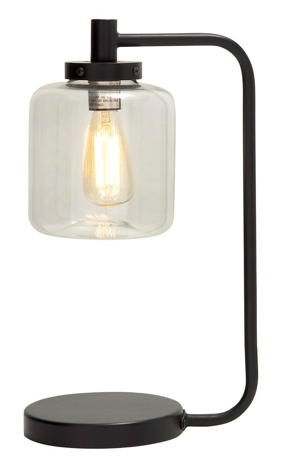 Deco 79 67722 Modern Metal and Glass Table Lamp - 20 Inches Tall, Elegant Home Office Lighting for Living Room, Bedroom, or Study Desk Decor