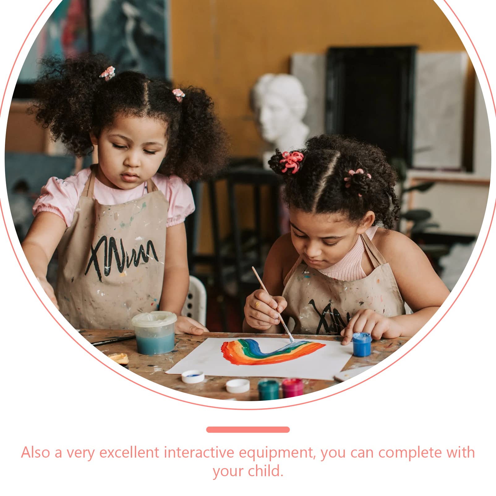 5-Pack DIY Chinese Uchiwa Paper Fans for Kids - Blank Round Hand Fans for Painting, Graffiti & Art Projects - Fun Creative Craft Activity for Parties, Classroom & Home Decor