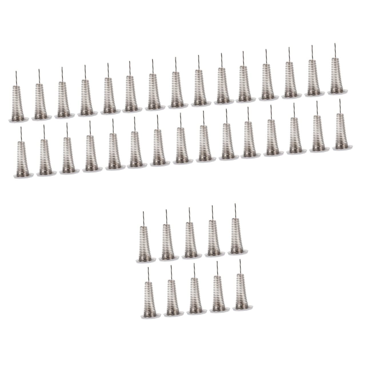 STOBOK 48-Piece DIY Bobblehead Swing Set Kit - Iron Silver Car Dashboard Dancing Toy Accessories with Spring Base - Perfect for Car Decoration, Gift Giving, and Fun Dashboard Display