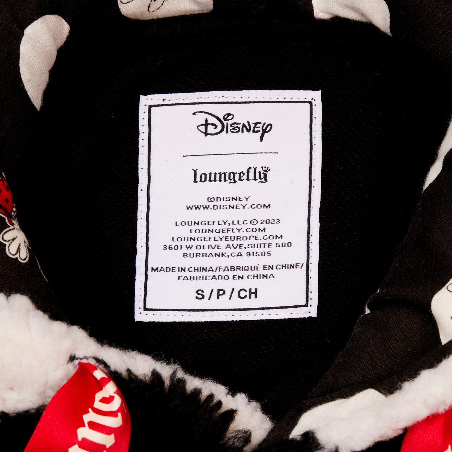 Loungefly Disney Minnie Rocks The Dots Sherpa Unisex Hoodie - Soft Fleece Jacket for Women & Men - Perfect for Disney Parks, Concerts & Winter Outings