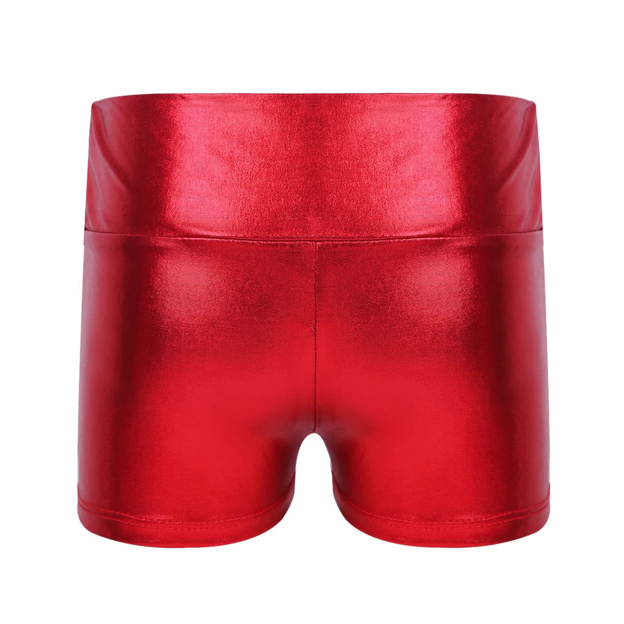Girls' Metallic Spandex Ballet Dance Shorts - Cheerleading & Gymnastics Leotard for Kids - Perfect for Dance Class, Tumbling Practice & Athletic Performance