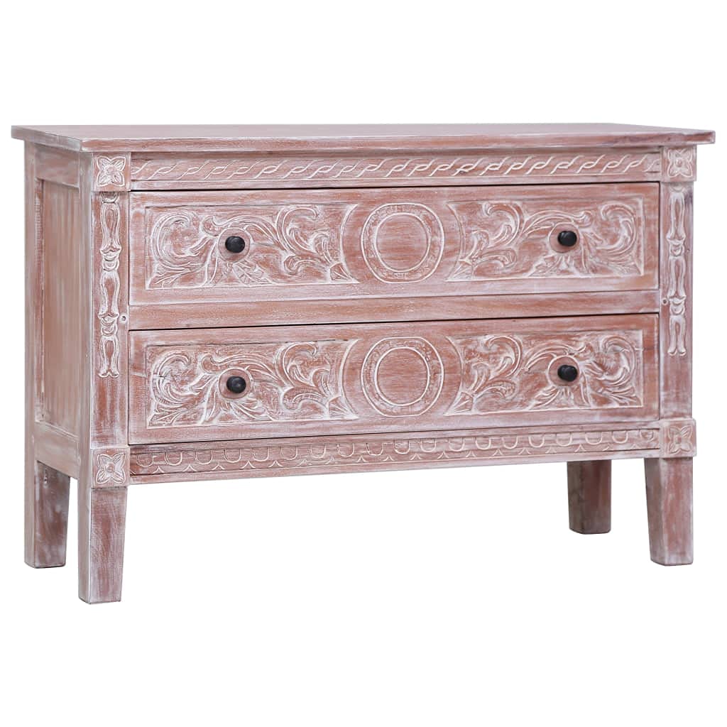 Solid Wood Sideboard Cabinet with 2 Drawers - 35.4