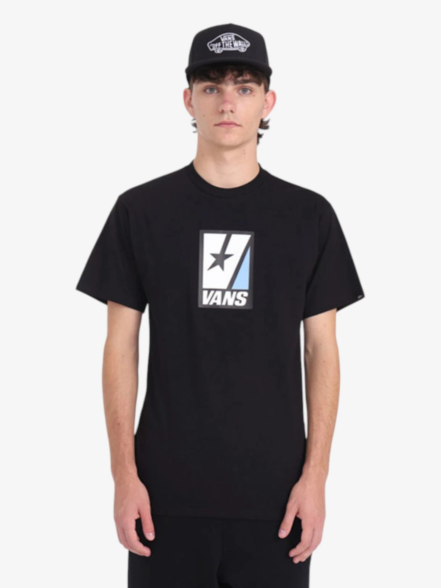 Vans Vee Star SS Black T-Shirt for Men - Classic Cotton Short Sleeve Tee for Casual Wear, Street Style & Skateboarding