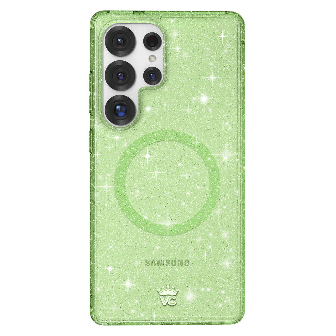 Samsung Galaxy Phone Case with Lime Stardust Design - Trendy Protective Cover for Everyday Use, Travel & Work