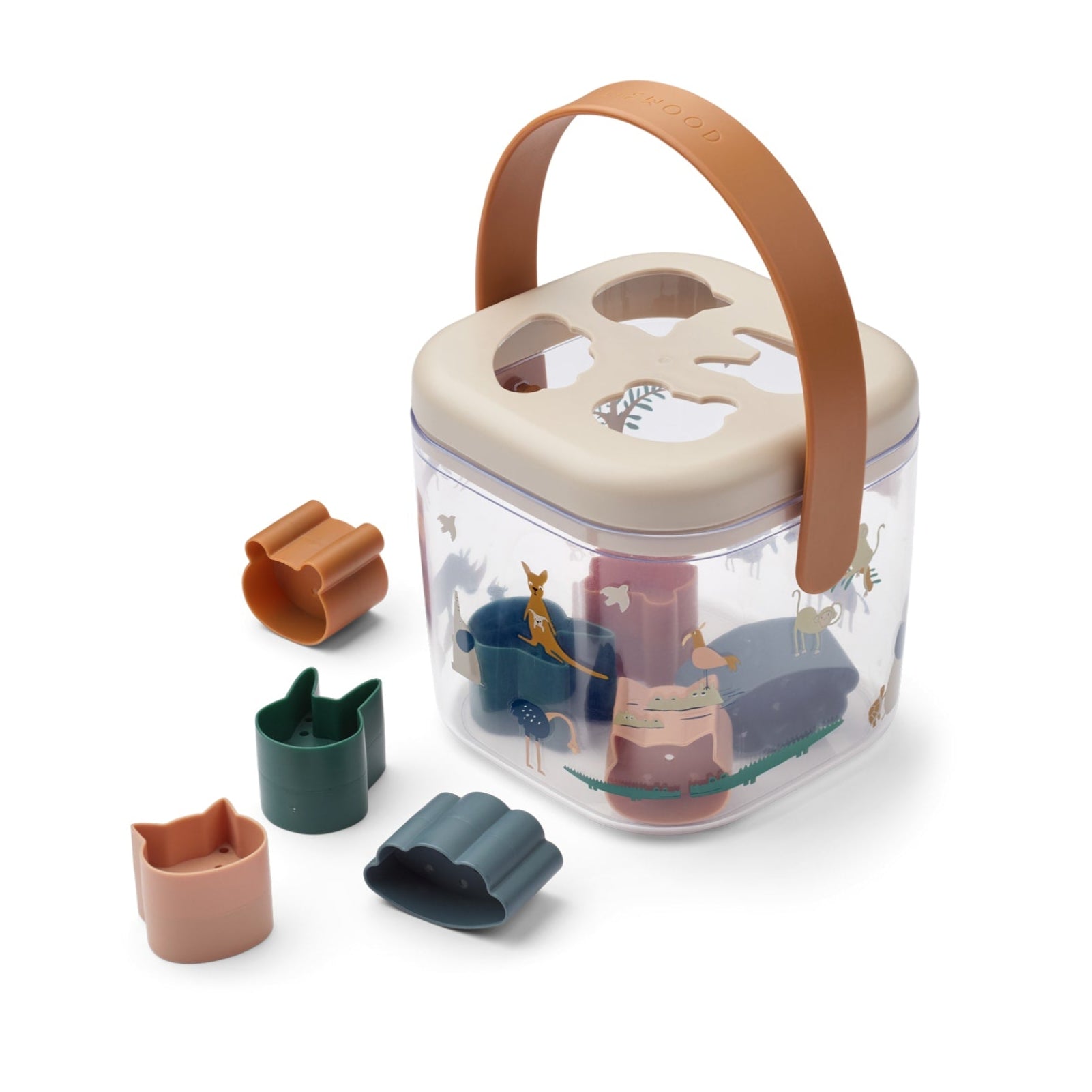 LIEWOOD Lucinda Toddler Puzzle Box - Wooden Shape Sorting Toy for 1-3 Year Olds, Montessori Learning Activity (All Together/Sandy) - Perfect for Early Childhood Education & Home Playtime