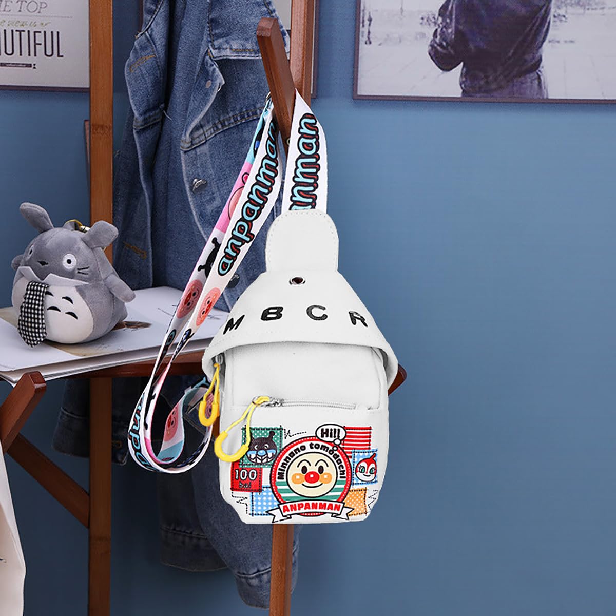 SYGA Celebrity Cartoon Canvas Shoulder Bag for Girls - Cute Kids Messenger Purse & Crossbody Chest Bag (White) - Perfect for School, Travel & Daily Use
