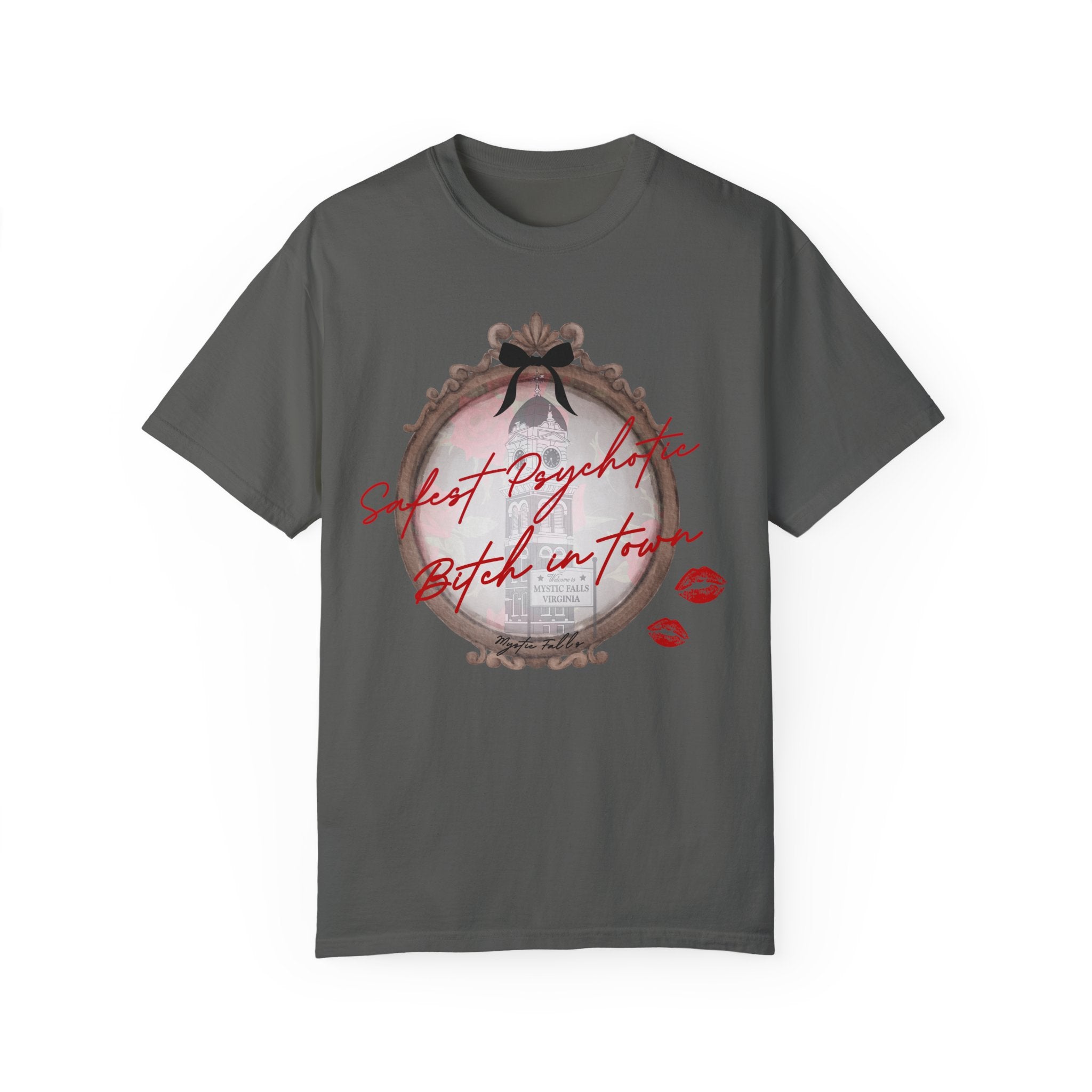 Funny 'Safest Psychotic B*tch' Graphic T-Shirt for Women - Sarcastic Humor Tee - Perfect for Parties, Gifts & Everyday Wear