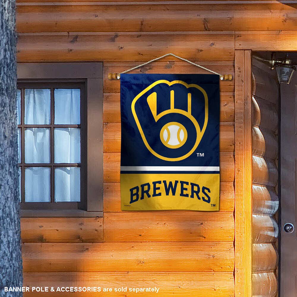 Milwaukee Brewers Double-Sided House Banner Flag - Officially Licensed MLB Team Decor for Outdoor & Indoor Use - Perfect for Game Day, Tailgating, and Home Decor