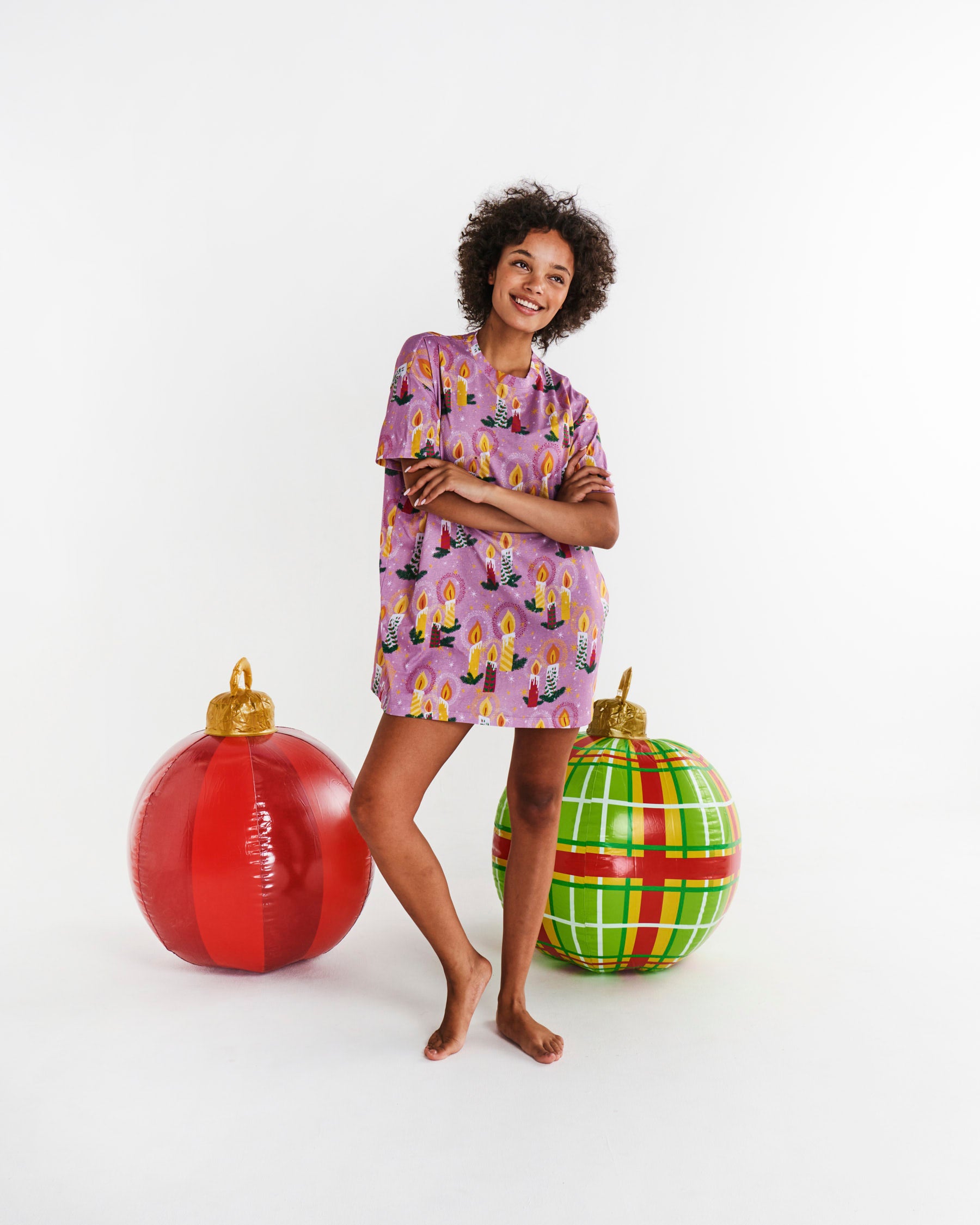 Organic Cotton Oversized T-Shirt Nightie for Women - Soft & Comfortable Sleepwear for Relaxing at Home or Lounging