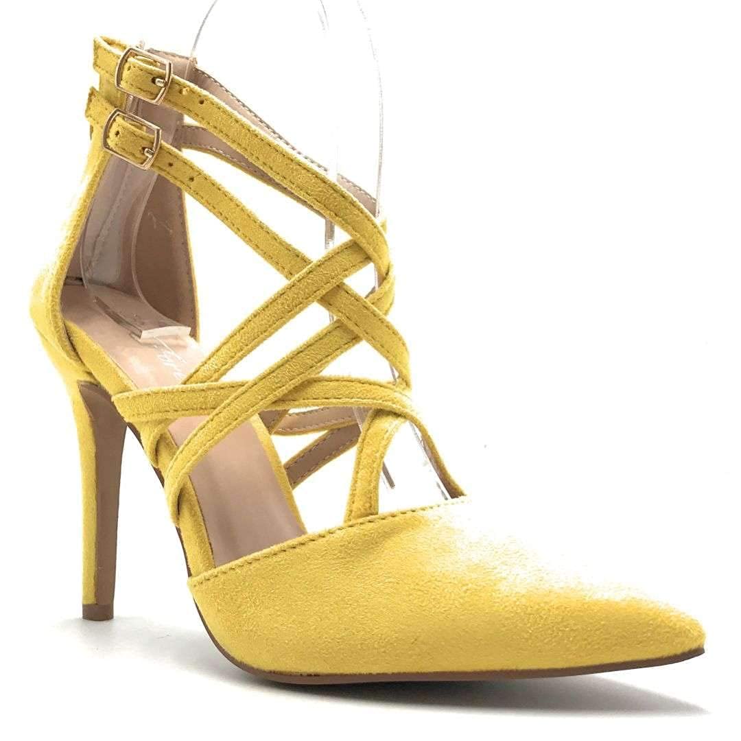Elegant Women's High Heel Pointed Toe Pumps - Crossed Strap Dress Shoes for Party, Wedding & Evening Events | Comfortable & Stylish Women's Formal Shoes