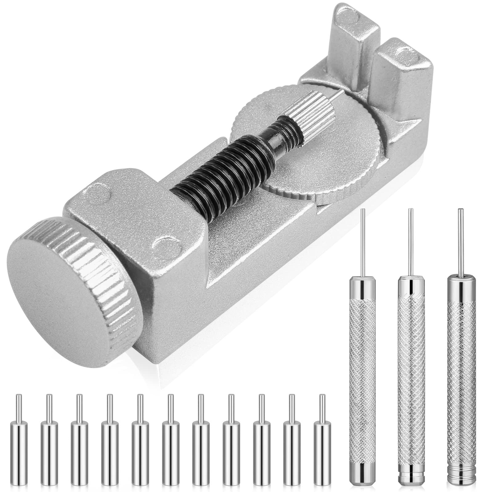 Cridoz Watch Link Removal Tool Kit with 12 Pins & 3 Punches for Watch Band Adjustment & Repair - Perfect for DIY Watch Sizing