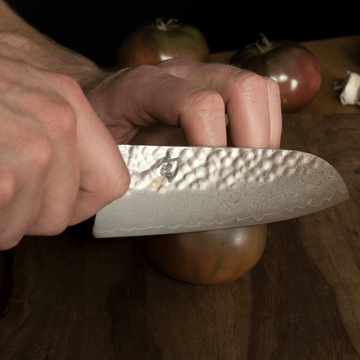 Shun Premier Santoku Knife 5.5 Inch - Japanese Kitchen Knife for Professional Chefs & Home Cooking - Perfect for Slicing, Dicing & Chopping Vegetables, Meat & Fish
