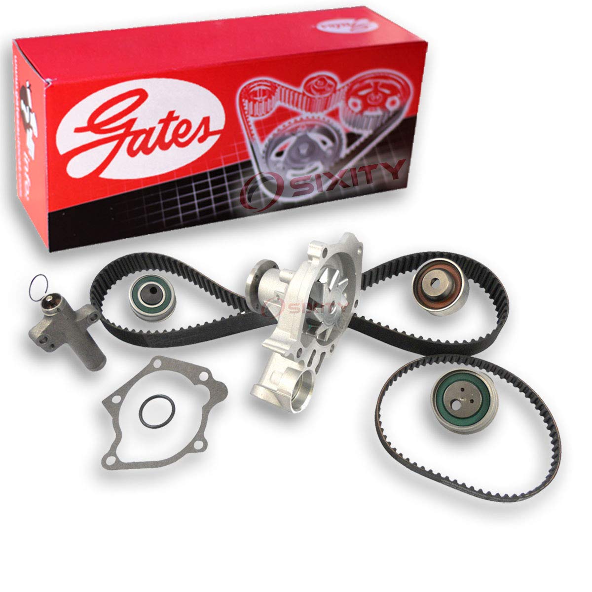 Gates PowerGrip Timing Belt Kit with Water Pump for Mitsubishi Galant 2.4L L4 1999-2003 - Engine Valve Train Replacement Parts - Perfect for DIY Car Repair & Maintenance