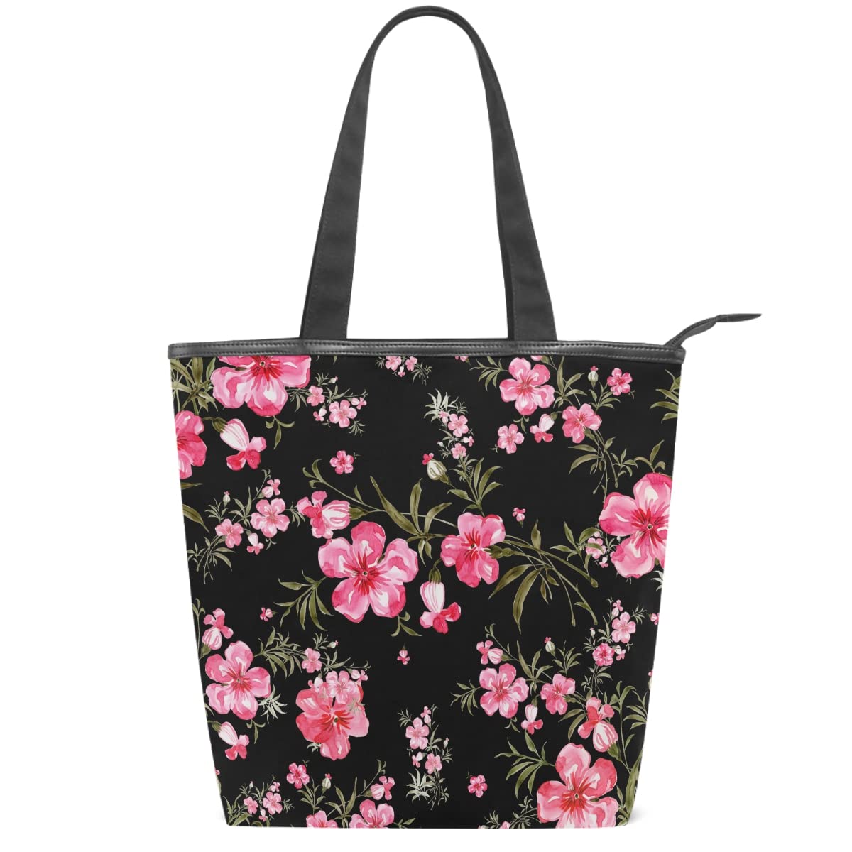 Stylish Sakura Canvas Tote Bag for Women - Fashionable Aesthetic Shoulder Handbag, Durable Work & Shopping Purse | Perfect for Office, Travel, Beach & Daily Use