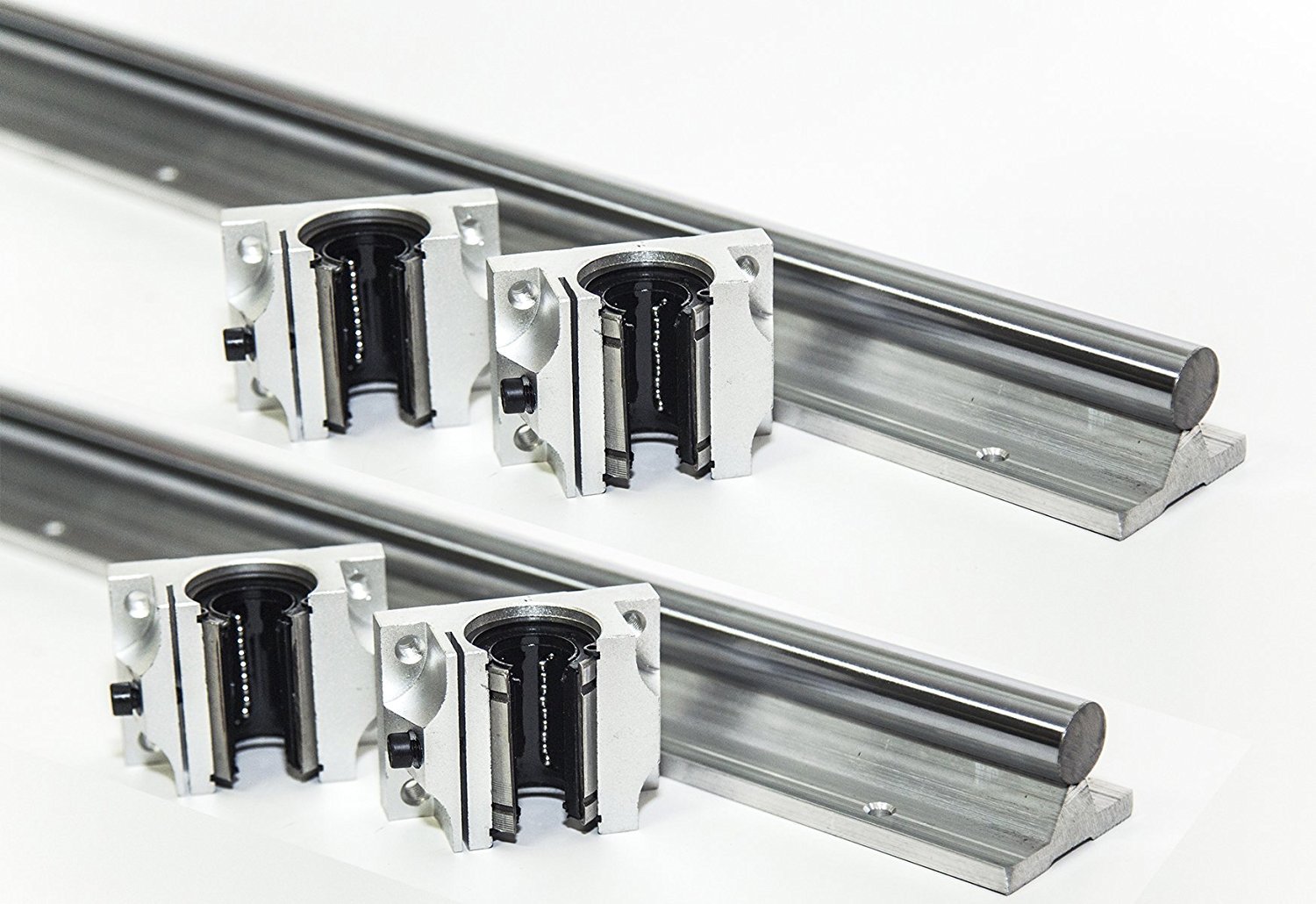 TEN-HIGH TBR16 600mm Linear Guide Rail - 2pcs Rails + 4pcs TBR16UU Bearing Blocks - High Precision Linear Motion Slide for CNC Machines, 3D Printers, Laser Cutters & Industrial Automation - Perfect for DIY Projects and Professional Manufacturing