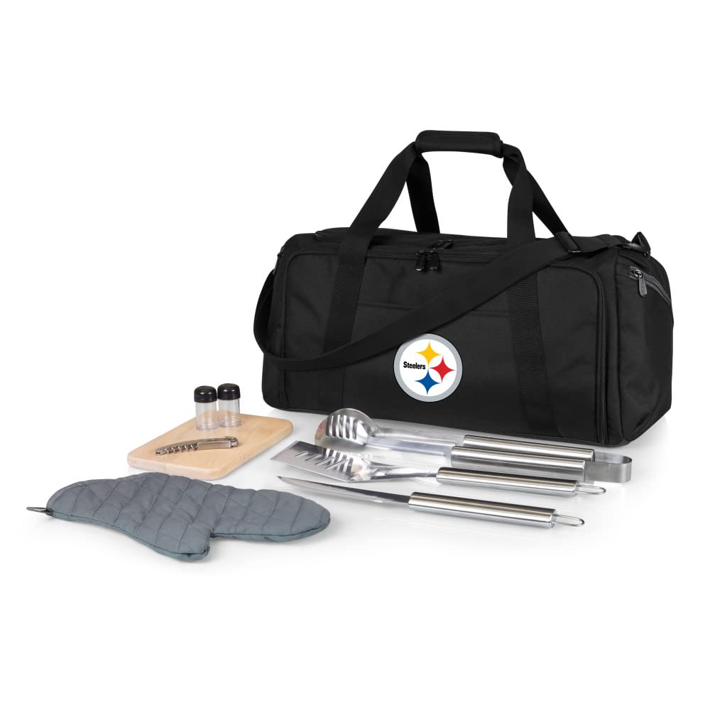 NFL BBQ Kit & Cooler Tote Set - Premium Barbecue and Picnic Accessories for Tailgating, Camping & Outdoor Parties - Perfect for Game Day, Beach Trips & Backyard Cookouts