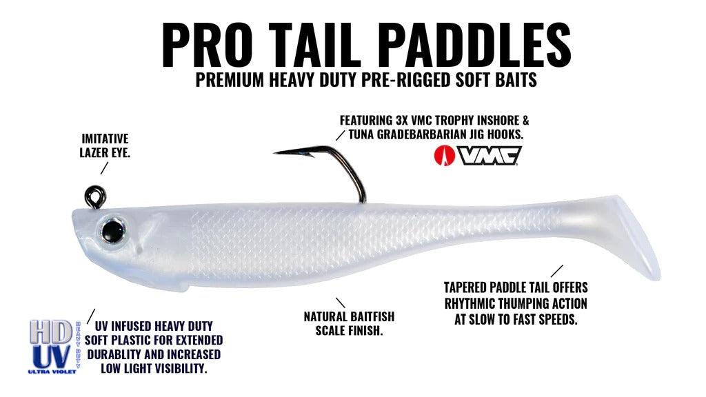 Hogy Pro Tail Paddles - Premium Fishing Paddle Tail Soft Plastic Lures for Bass, Walleye & Saltwater Fishing - Perfect for Kayak, Boat & Shore Fishing Adventures