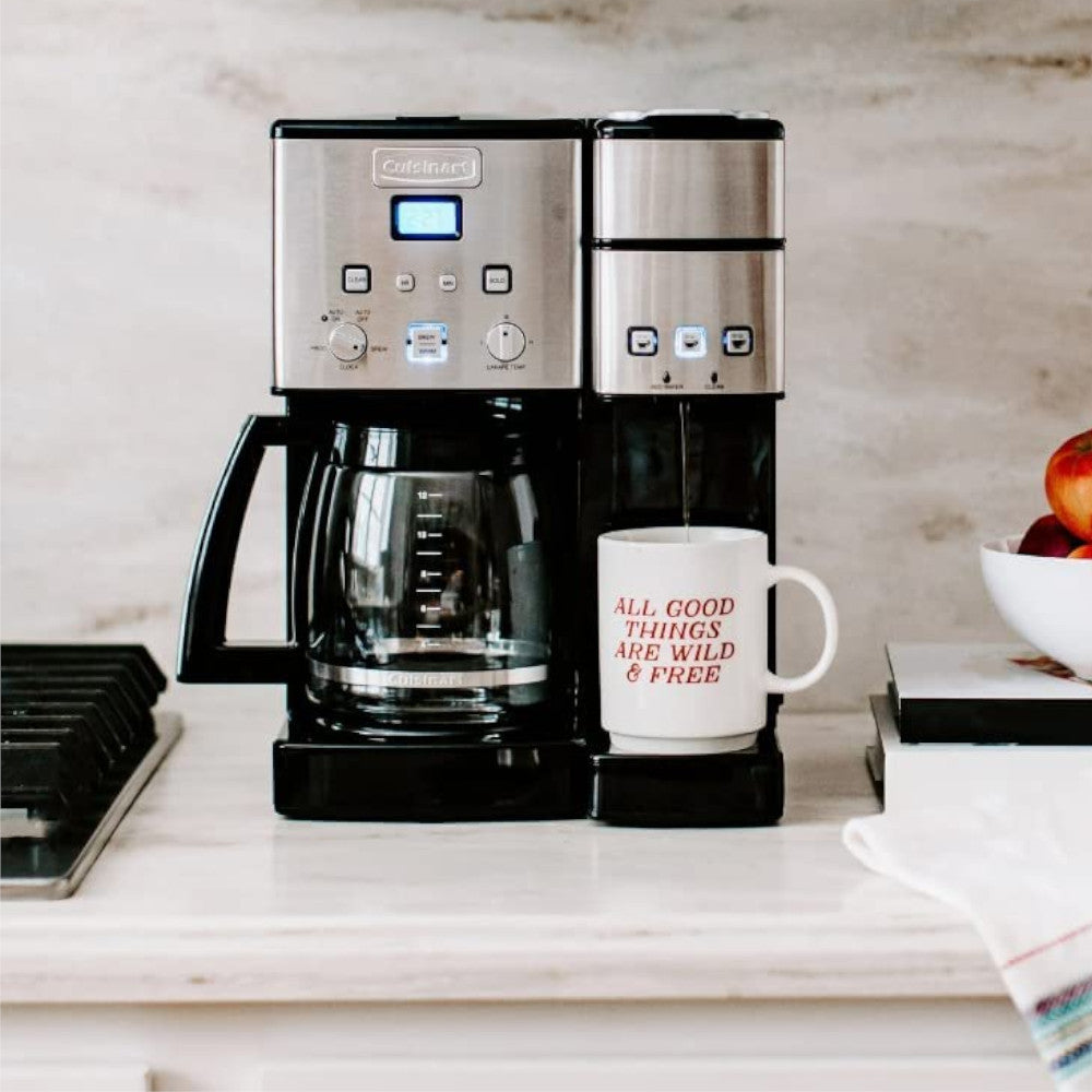 Refurbished Cuisinart Single Serve & 12-Cup Coffee Maker with Warranty - Perfect for Home, Office & Small Businesses