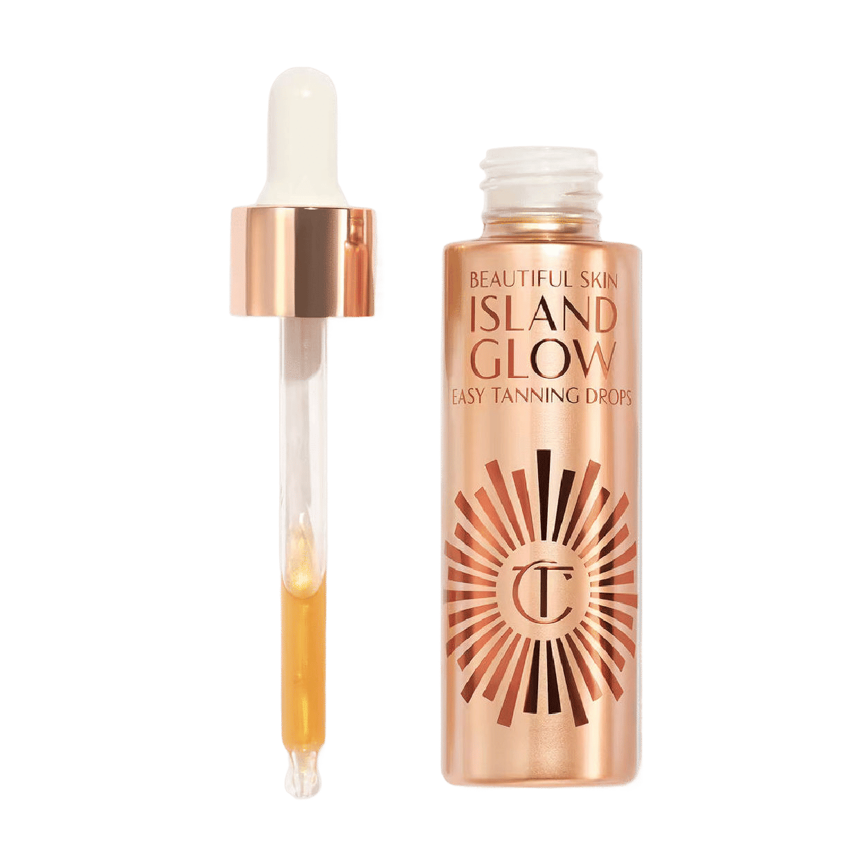 Beautiful Skin Island Glow Easy Tanning Drops - Natural Sunless Self Tanner for Face & Body - Achieve a Radiant Summer Glow at Home or Vacation